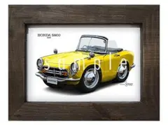 カーイラスト042【ホンダ S800 A】AS800 旧車