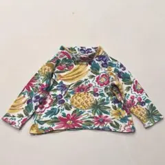 ヴィンテージ　日本製　カットソー　90cm フルーツ柄