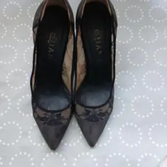 Diana レースハイヒールパンプス ブラック・グレー