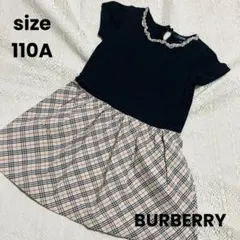 BURBERRY ドッキング半袖ワンピース ノバチェック　110A