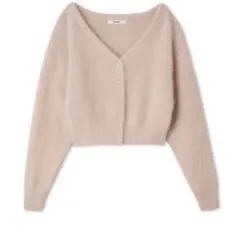 SNIDEL スナイデル　フォックスファーショートカーディガン　ピンク