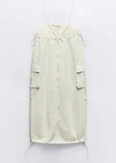 【本日限定値下げ】ZARA ザラ ナイロンミディワンピース