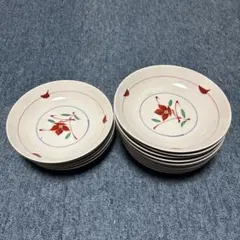 雅東苑窯 花柄 陶磁器皿　和食器　15枚