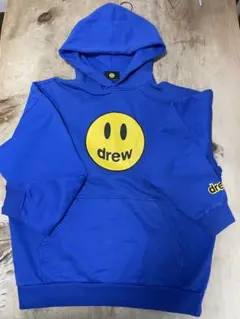 drew house スマイリーフェイス パーカー 青　Sサイズ