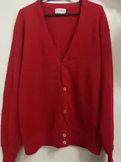 IZOD 赤 カーディガン ボタン付き
