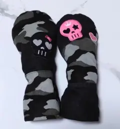 ෆ˚*golfヘッドカバーハンドメイドFw×2●カモフラ・デニム地