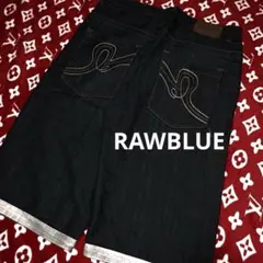 rawblue 00s デニム ハーフパンツ y2k b系 hiphop 刺繍のサムネイル