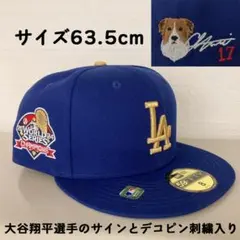 デコピン刺繍入り　Dodgers 野球帽 6 7/8 青色 デコピン刺繍入り Dodgers 野球帽 6 7/8 青色 - メルカリ