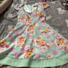 美品BEYOND IRMA 花柄 ドット ミニドレス