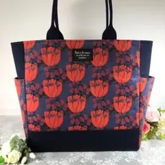 サイドポケット付きトートバッグ【リバティ】