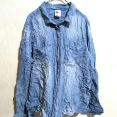 海外古着✨H&M デニムシャツ ライトブルー US 10
