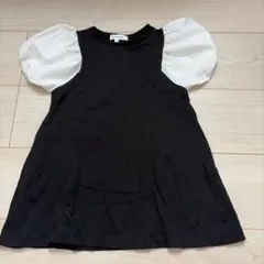 GLOBAL WORK 半袖ワンピース 100cm 黒白