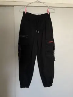 レピピアルマリオ　 ブラック カーゴパンツ
