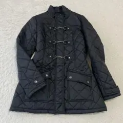 ローラアシュレイ　中わた　キルティングジャケット　ブラック　UK10