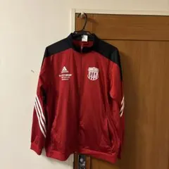 00s adidas トラックジャケット ジャージ レッドサッカー古着 y2k