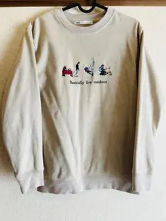 ikkaアウトドア刺繍 トレーナー Sサイズ イッカ