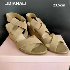 【E】ダイアナ DIANA クロスストラップ ウェッジヒール サンダル