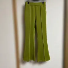 最終価格❗️グリーン フレアパンツ ゴムウエスト