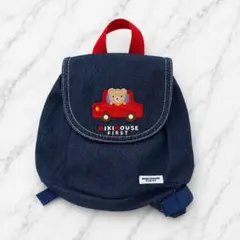 MIKI HOUSE FIRST リュックサック デニム生地 くま 車 子供用のサムネイル