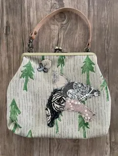 mamerin ♪ミナペルホネンハンドメイドchoucho小鳥レースの巾着 ミナペルホネンハンドメイドchouchoと小鳥レースの巾着