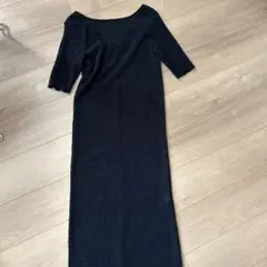 ⭐︎最終値下げgreen label relaxing リブ 半袖ロングワンピース