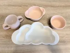 10mois ディモワ ベビー食器セット 雲形プレート　オシャレのサムネイル