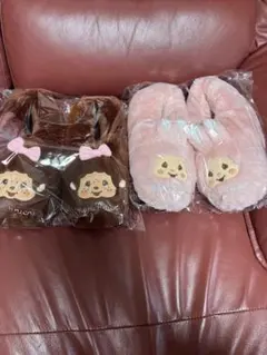 モンチッチ　ふわふわルームシューズ　モンチッチちゃん　チムたん　スリッパ