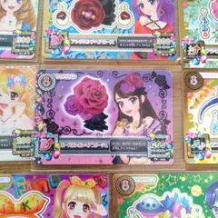 アイカツ　アクセサリー8枚まとめ売り 人気ローズボンボンヘアコサージュ 他
