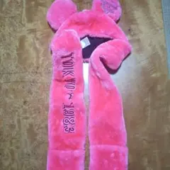 ピンク耳付きフードキャップ TOKYO 1983