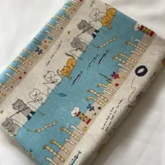 ★猫好きな方へ★ 猫と魚　釣り　綿麻生地