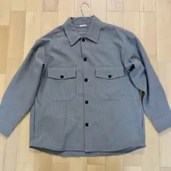 ジーユー チェックシャツ 長袖 XL グレー オーバーサイズ カジュアル