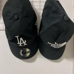 LA & THE NORTH FACE ブラックキャップ　2点セット