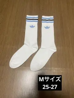 adidas ストライプ ホワイトソックス M