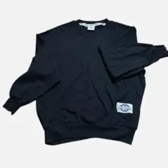 ADIDAS ACTIVE スウェット 90s 刺繍ロゴ 黒 M～L相当