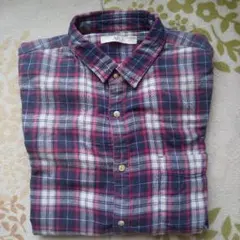 アズール★ガーゼシャツ★長袖シャツ★綿100%★Ｌサイズ