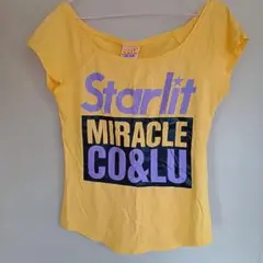 CO&LU Starlit ロゴプリント Tシャツ イエローのサムネイル