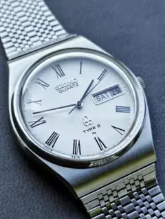 セイコー　タイプ２　美品　ガラス風防新品　電池新品　SEIKO type Ⅱ SEIKO セイコー TYPEⅡ タイプツーの電池交換