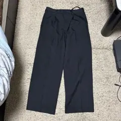 GU ブラック スラックス ベルトループ ワイド