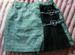 グレー系チェックスカート調ショートパンツ 140