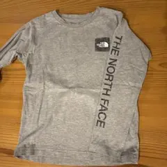 THE NORTH FACE 長袖カットソー 130 グレー　ロゴ入り
