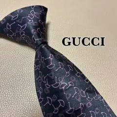 GUCCI グッチ ネクタイ　GG ストライプ　ビジネス　スーツ　シルクのサムネイル