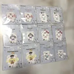 ワッペン　サンリオ　ふわふわスノー　パイルワッペン　12枚セット