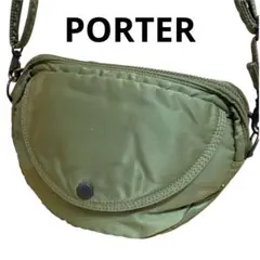 美品 廃盤品 PORTER タンカー ショルダーバッグ ハーフムーン カーキ 緑