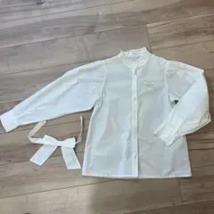 ALGY ホワイト フリル襟シャツ