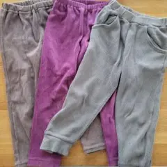 ウエストゴムパンツ 3色セット 100cm