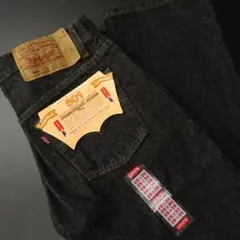 90s USA製 Levi's リーバイス 501 ブラックジーンズ 先染め