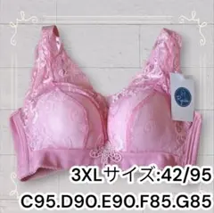 《新品》 バストをきれいに盛れるノンワイヤーブラ ピンク 3XL 即購入歓迎