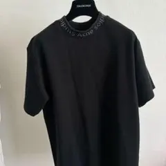 早い者勝ち アクネ Acne Studios ロゴネック Tシャツ ブラック Sのサムネイル