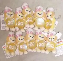 ディズニーシー　ぬいぐるみチャーム　20周年カラフルハピネス　クッキーアン10点