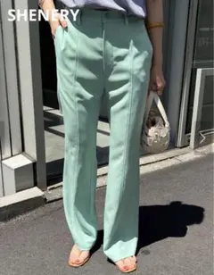 【新品】SHENERY シーナリー センターステッチフレアパンツ 36のサムネイル